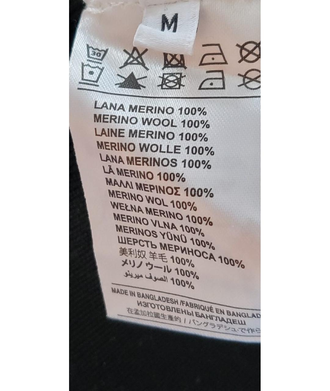 JOHN RICHMOND Черный шерстяной джемпер / свитер, фото 5