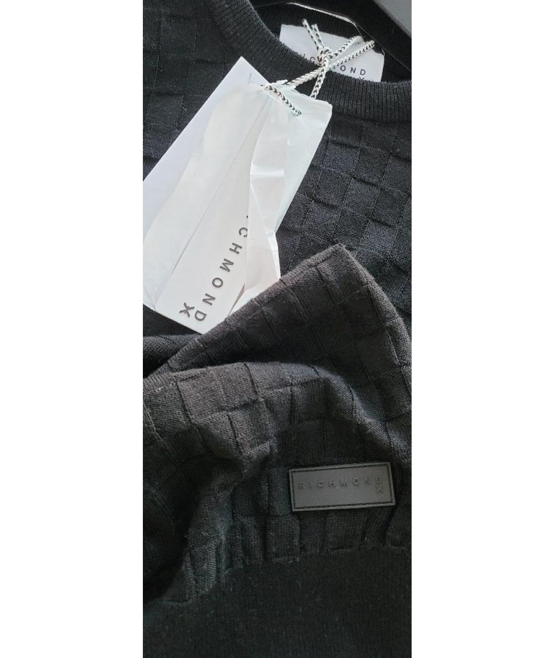 JOHN RICHMOND Черный шерстяной джемпер / свитер, фото 6