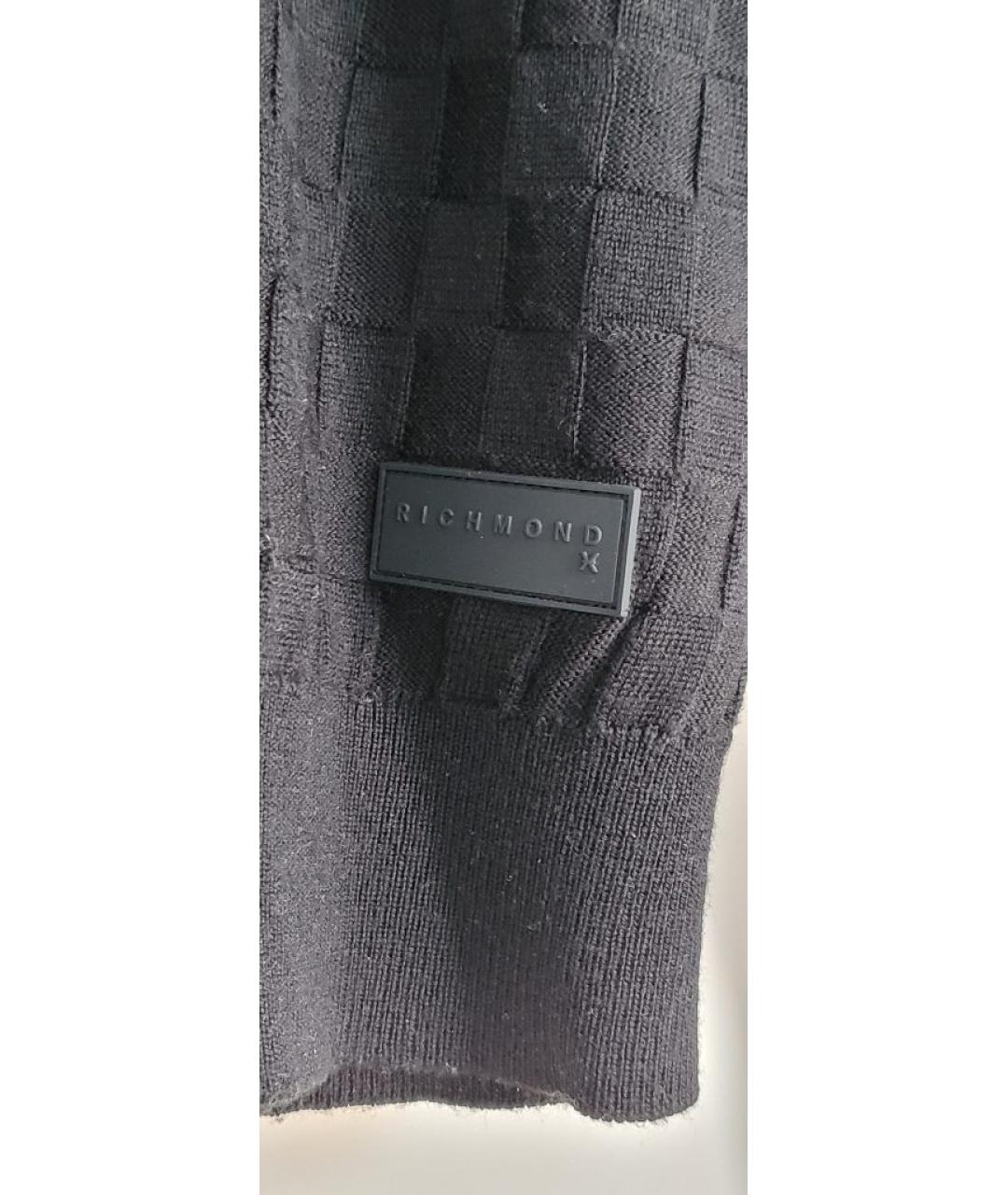 JOHN RICHMOND Черный шерстяной джемпер / свитер, фото 2