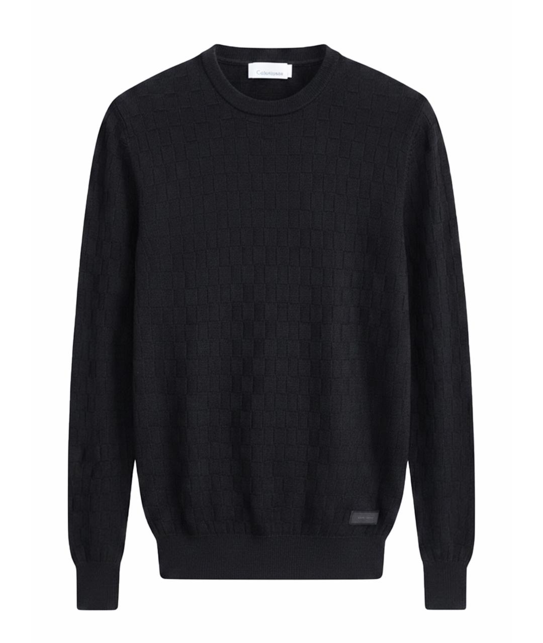 JOHN RICHMOND Черный шерстяной джемпер / свитер, фото 1