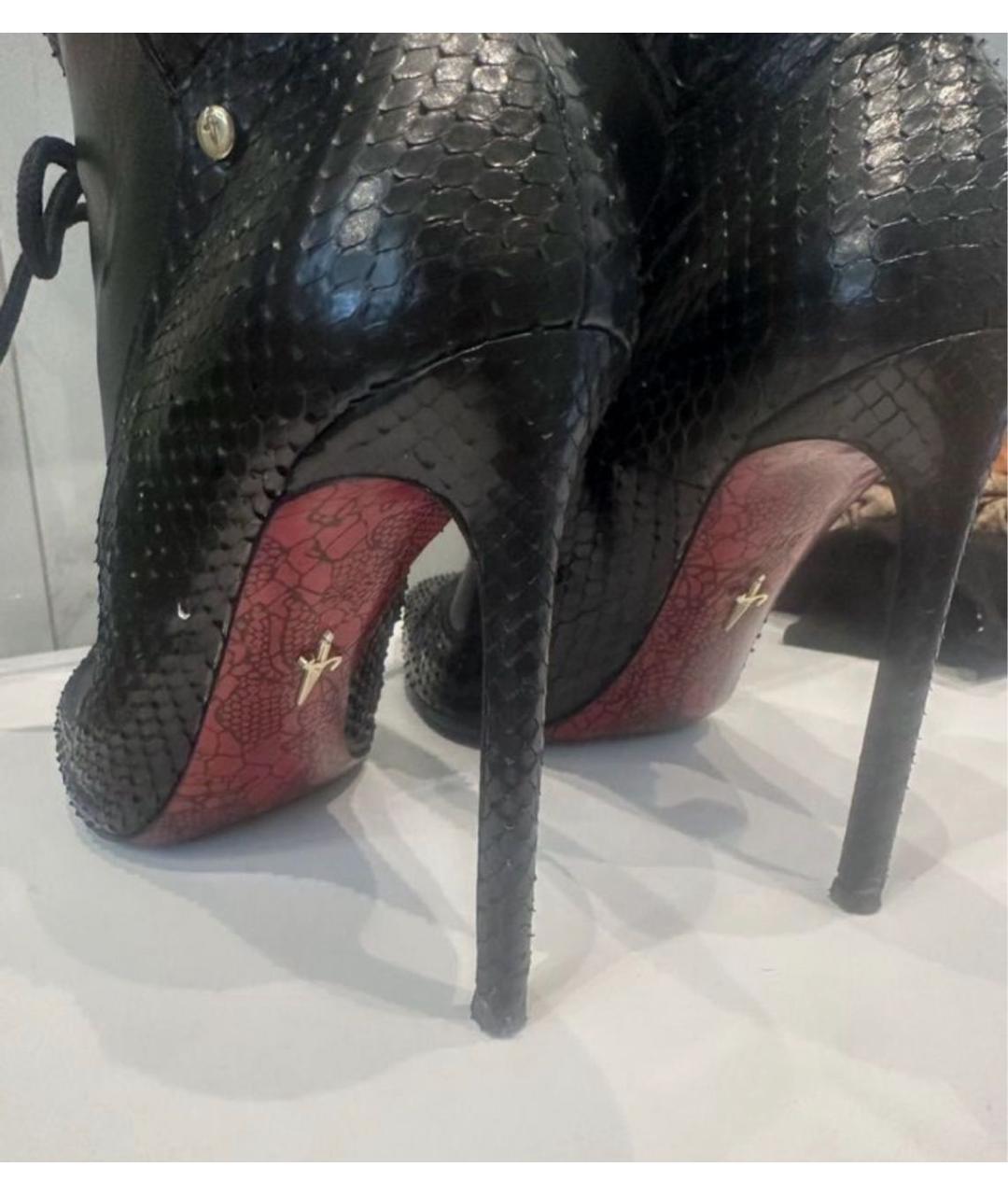 CESARE PACIOTTI Черные кожаные ботильоны, фото 4