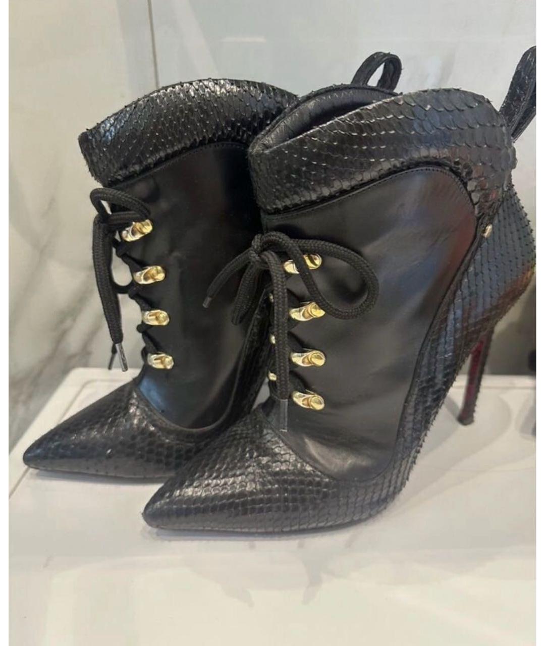 CESARE PACIOTTI Черные кожаные ботильоны, фото 2