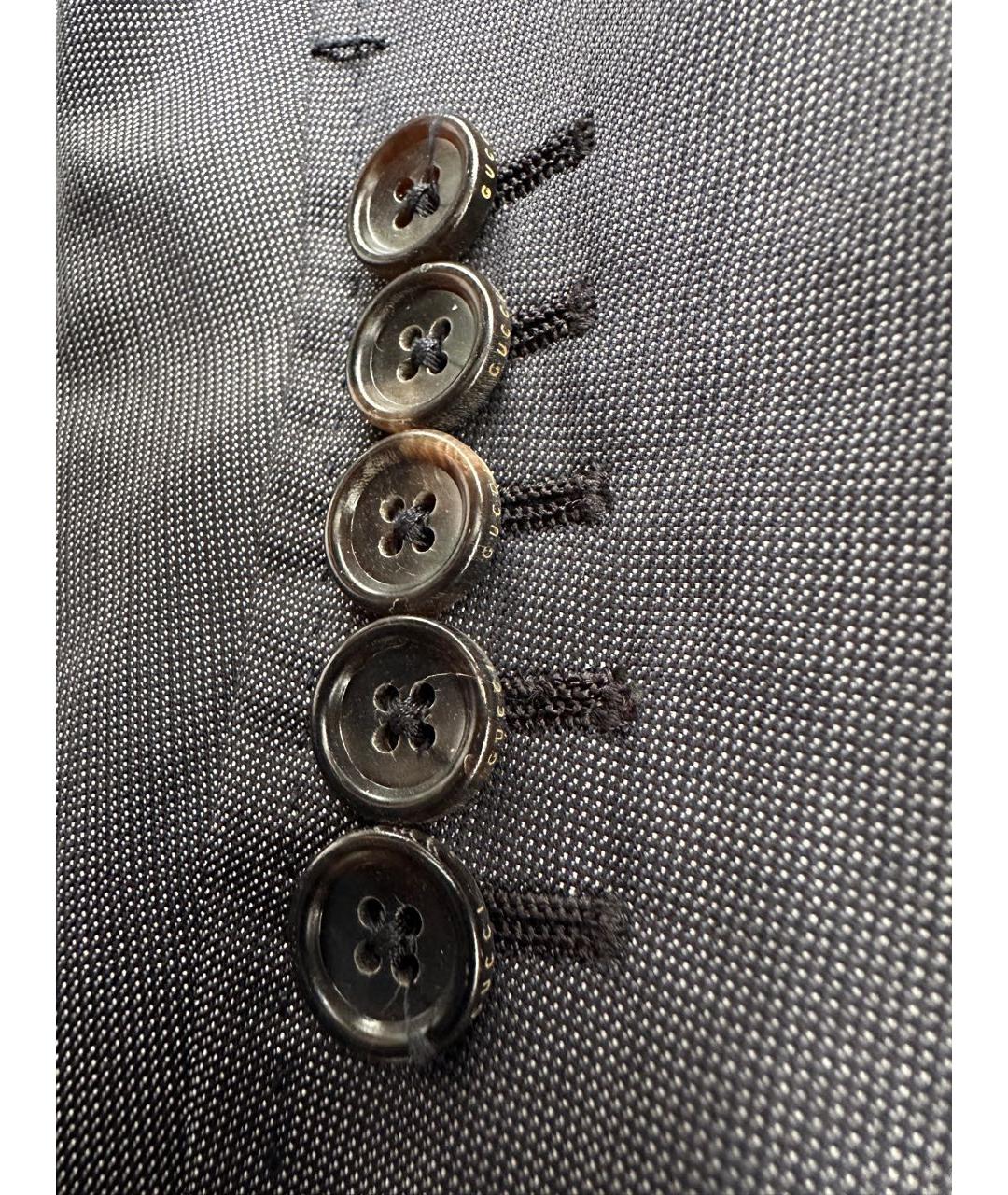 GUCCI Серый шерстяной пиджак, фото 6