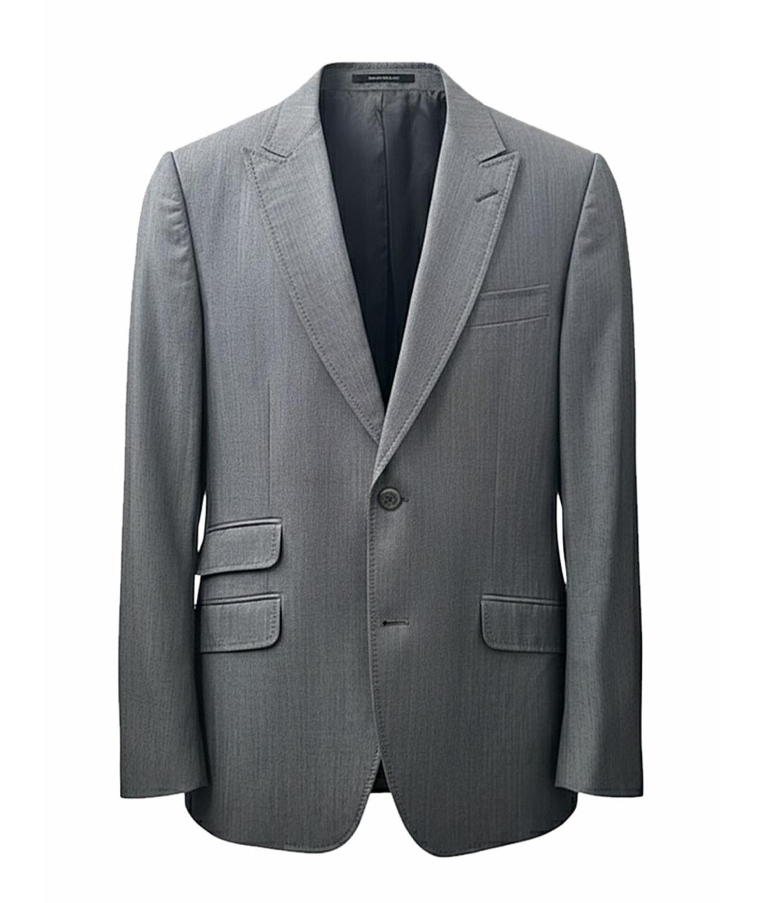 GUCCI Серый шерстяной пиджак, фото 1