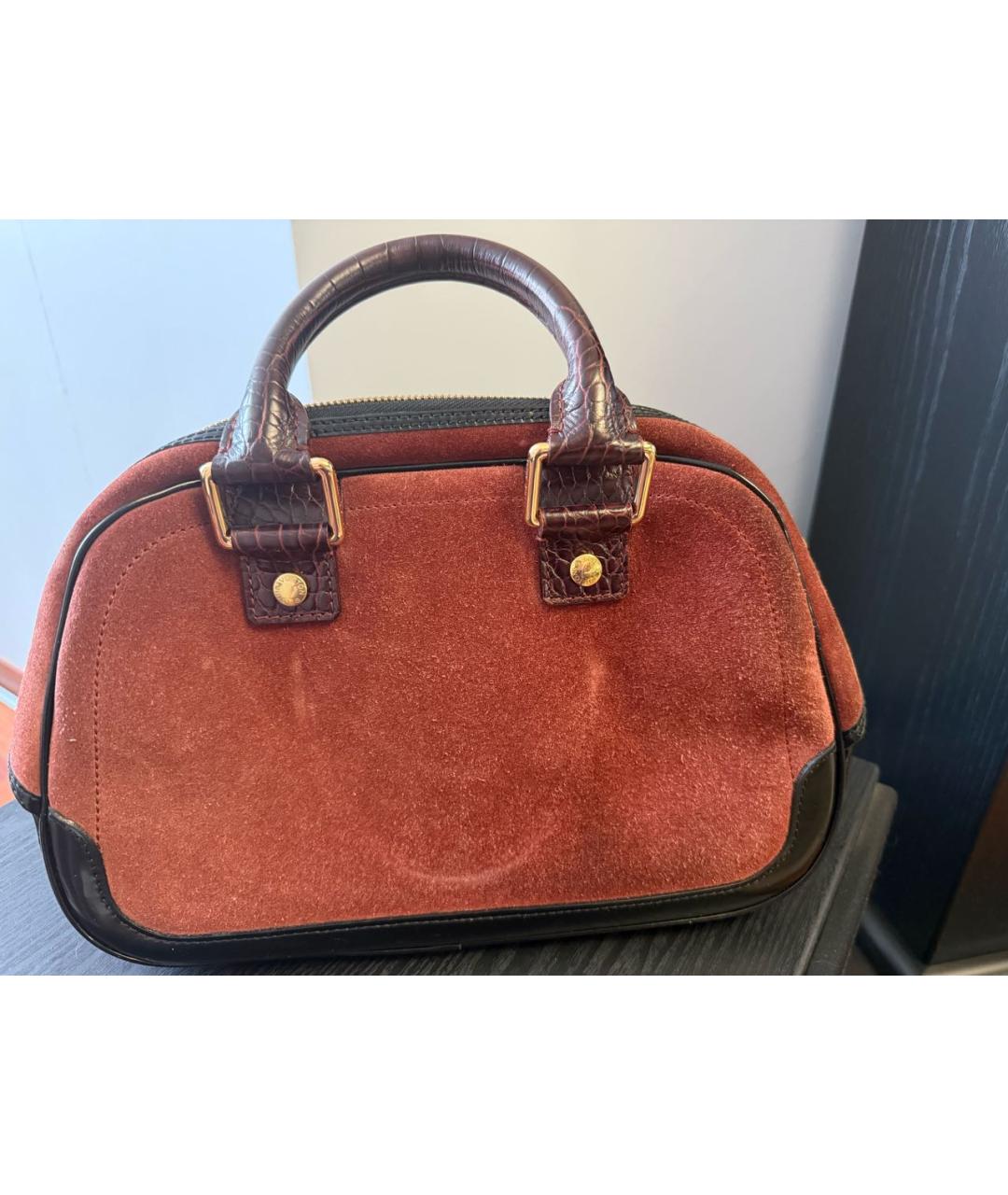 LOUIS VUITTON Бордовая сумка с короткими ручками, фото 3