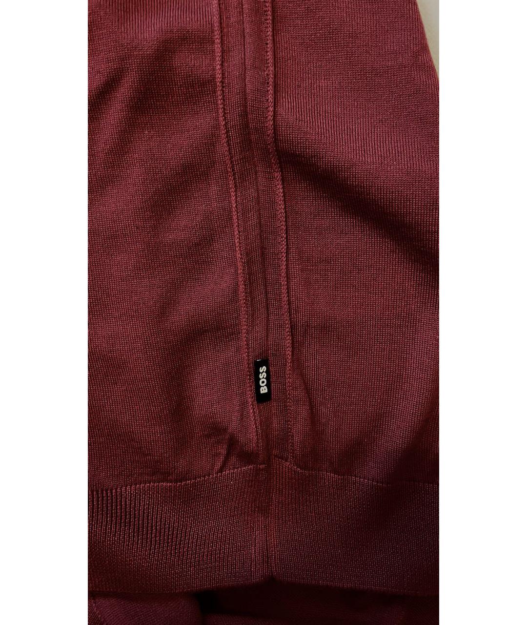 HUGO BOSS Бордовый шерстяной джемпер / свитер, фото 6