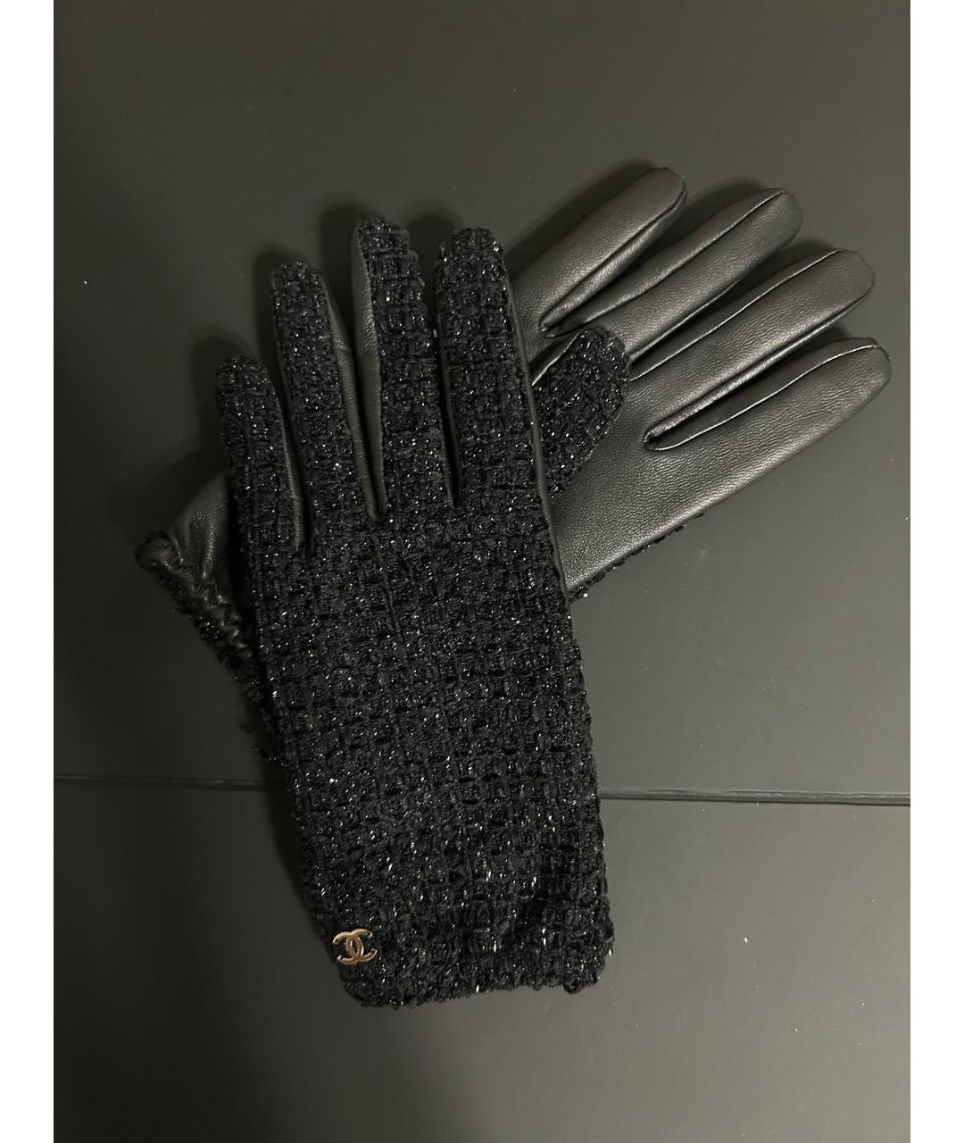CHANEL Черные кожаные перчатки, фото 3
