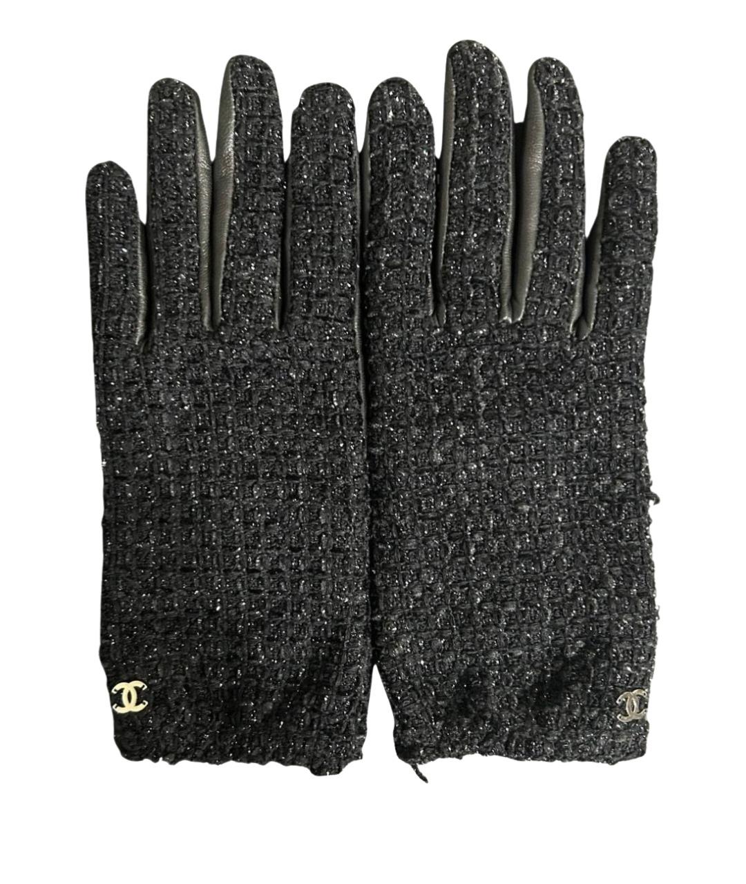 CHANEL Черные кожаные перчатки, фото 1