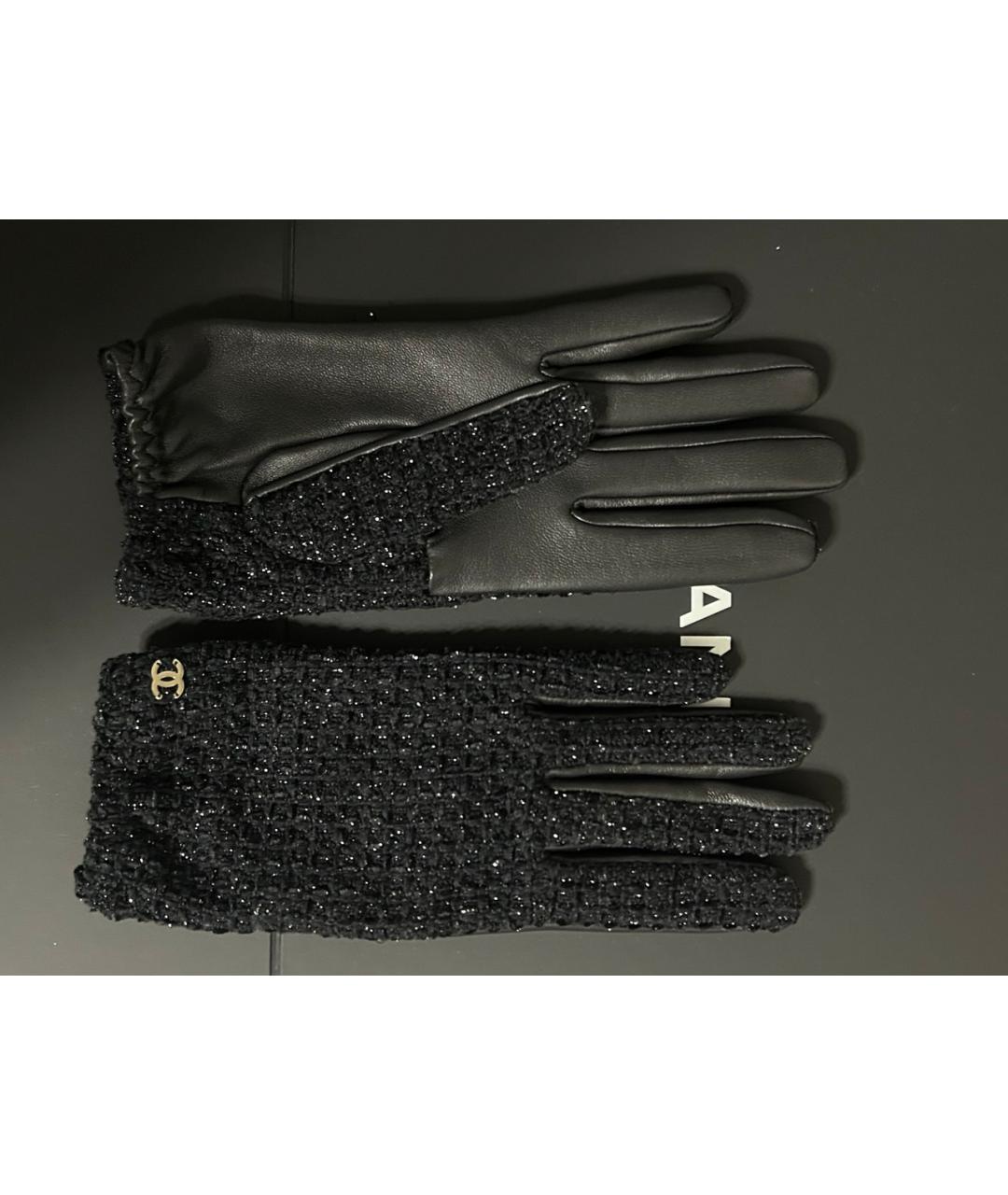 CHANEL Черные кожаные перчатки, фото 2