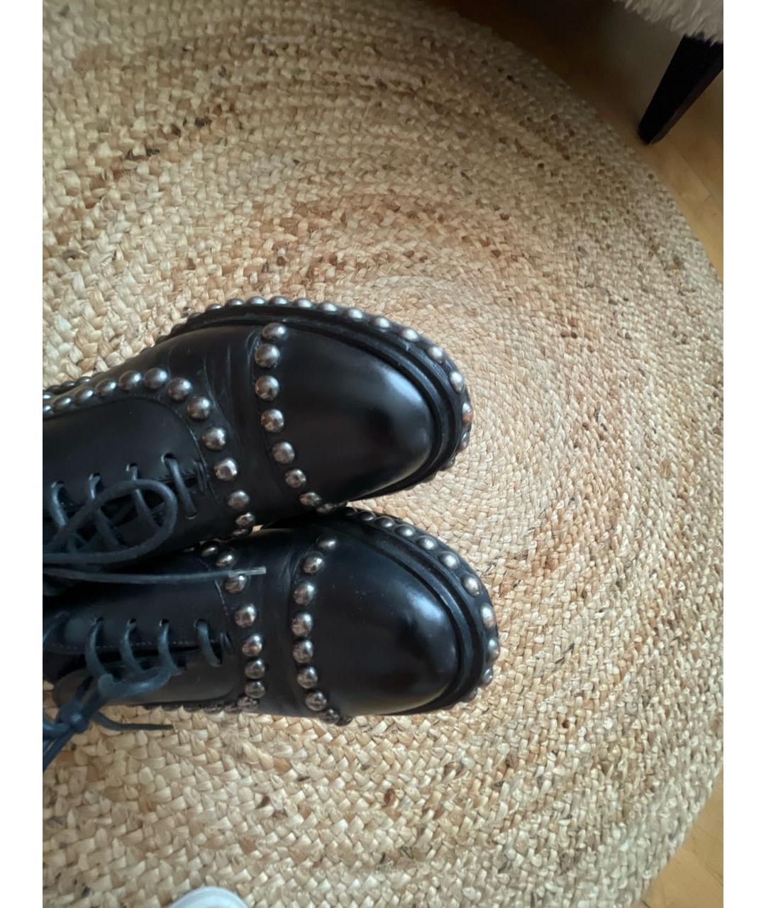 SANTONI Черные кожаные брогги и оксфорды, фото 7