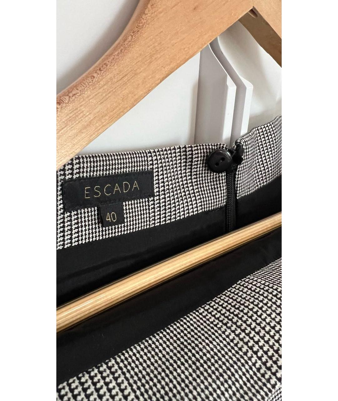 ESCADA Антрацитовая вискозная юбка мини, фото 3