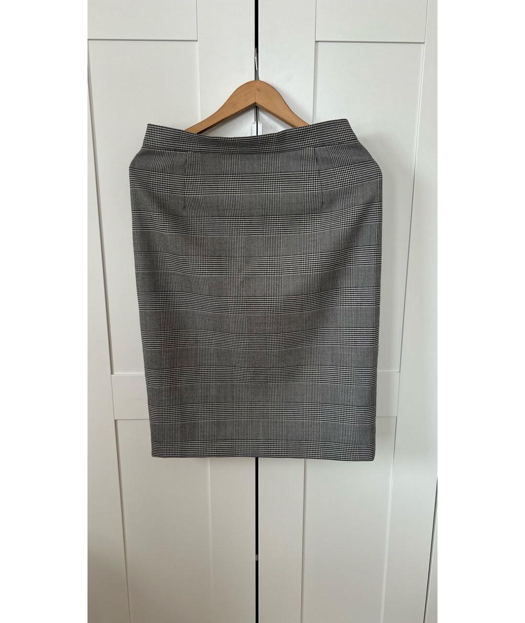 ESCADA Антрацитовая вискозная юбка мини, фото 5