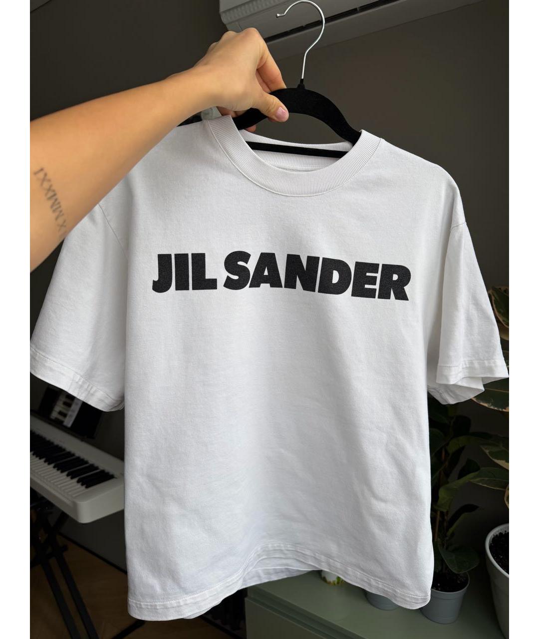 JIL SANDER Бежевая хлопковая футболка, фото 5