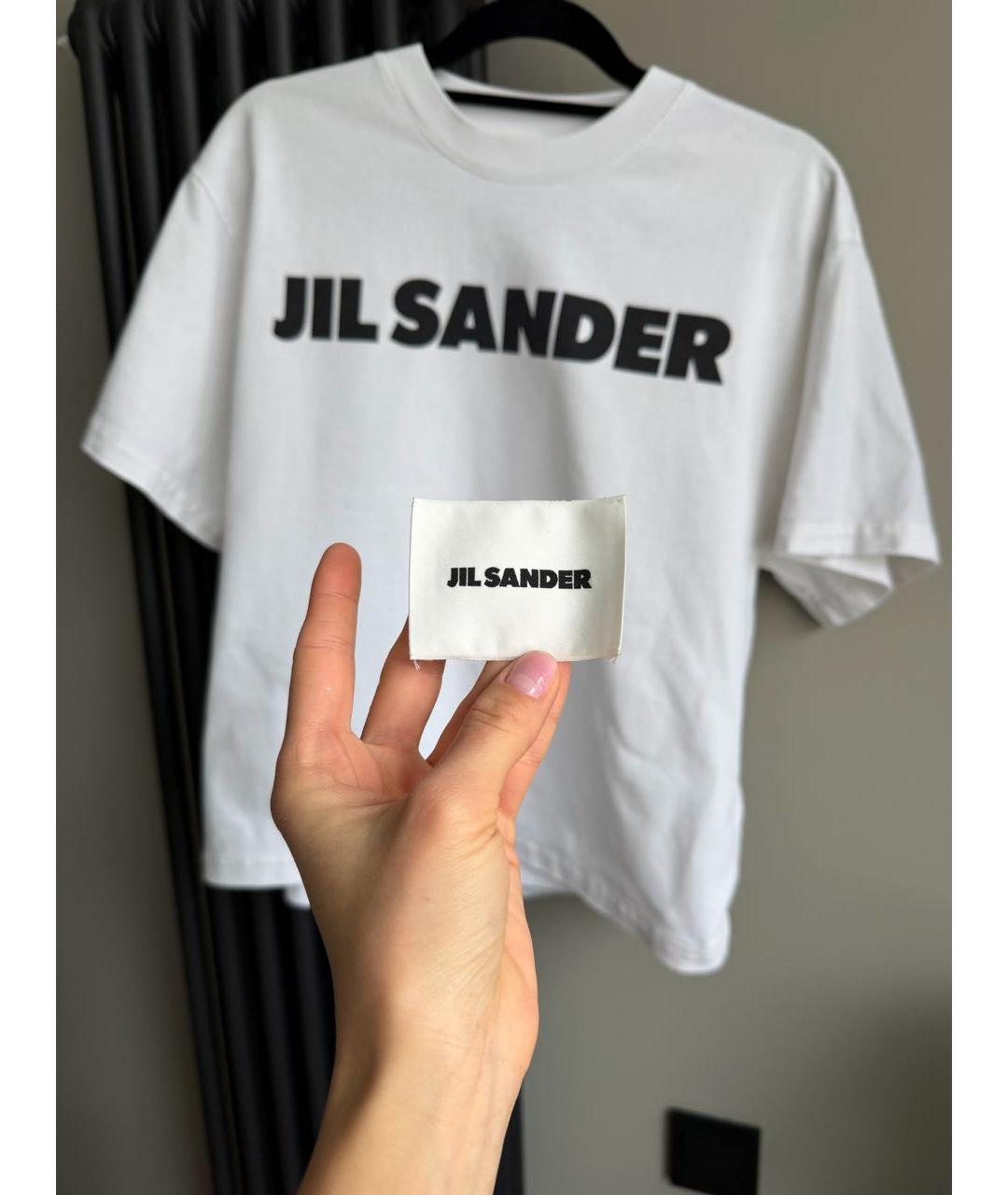 JIL SANDER Бежевая хлопковая футболка, фото 7
