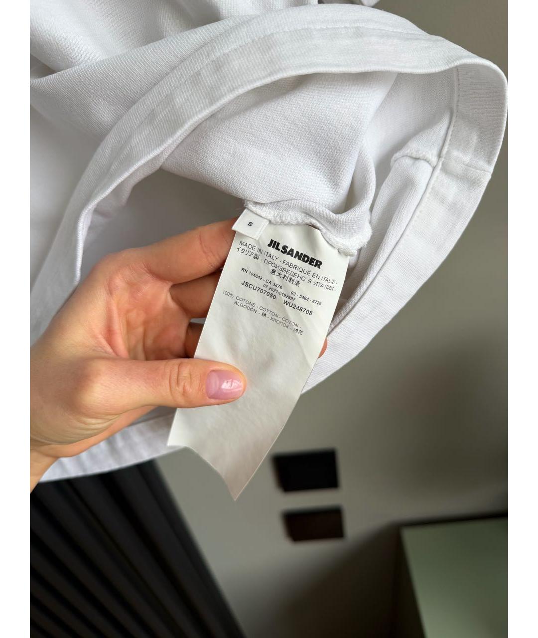 JIL SANDER Бежевая хлопковая футболка, фото 3