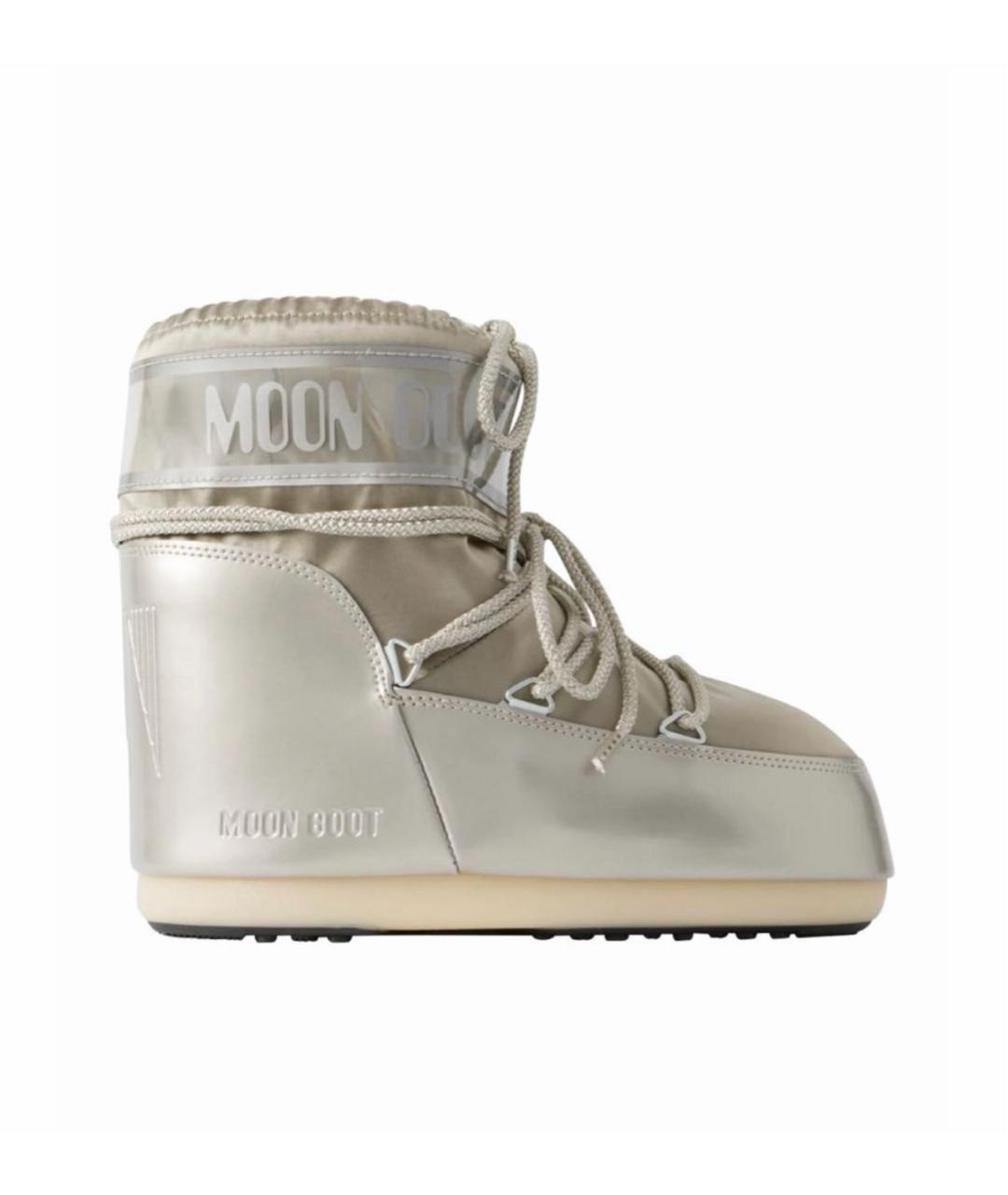 MOON BOOT Бежевые синтетические полусапоги, фото 1