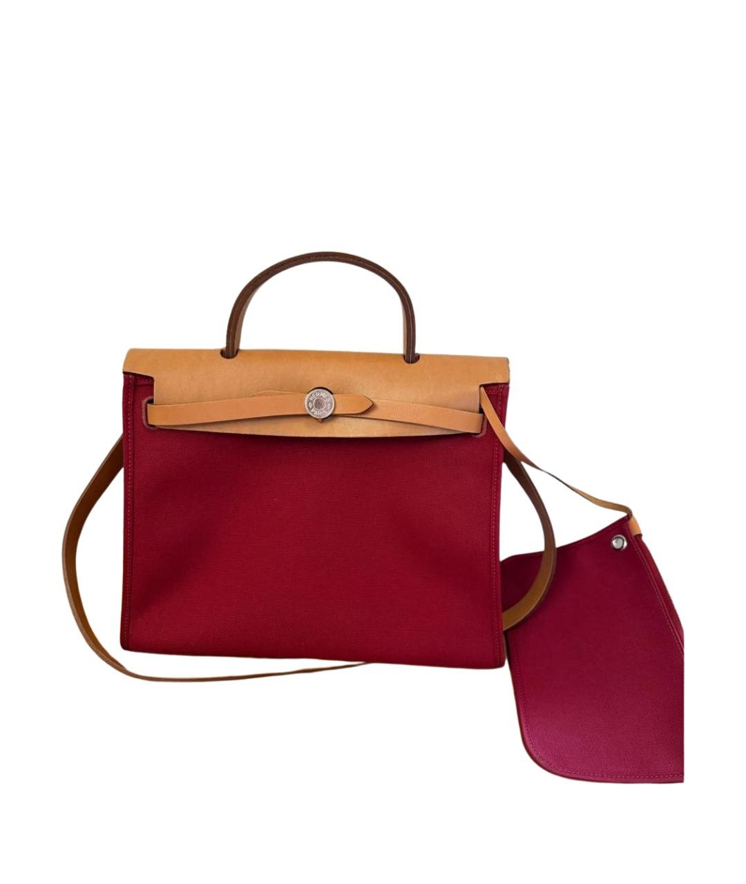 HERMES Бордовая кожаная сумка через плечо, фото 1