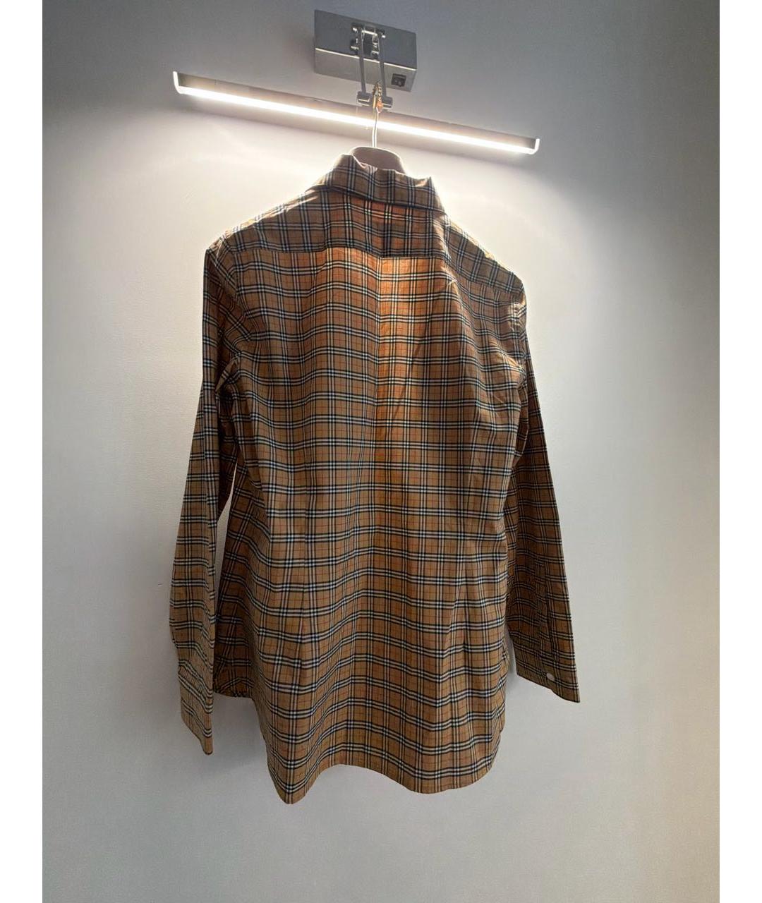 BURBERRY Оранжевая хлопковая рубашка, фото 5