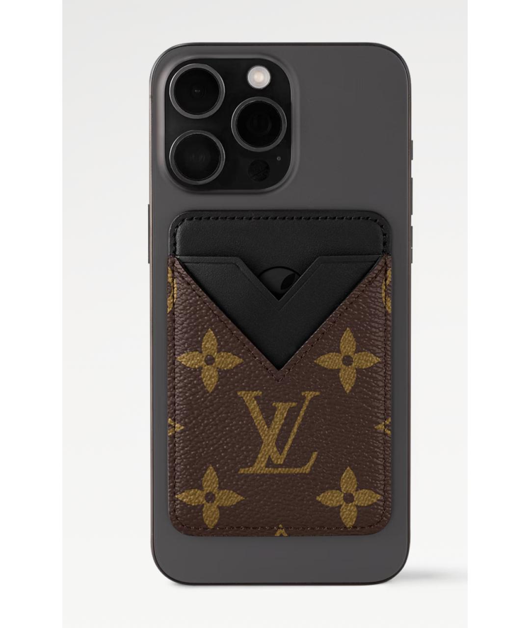 LOUIS VUITTON Коричневый кардхолдер, фото 3
