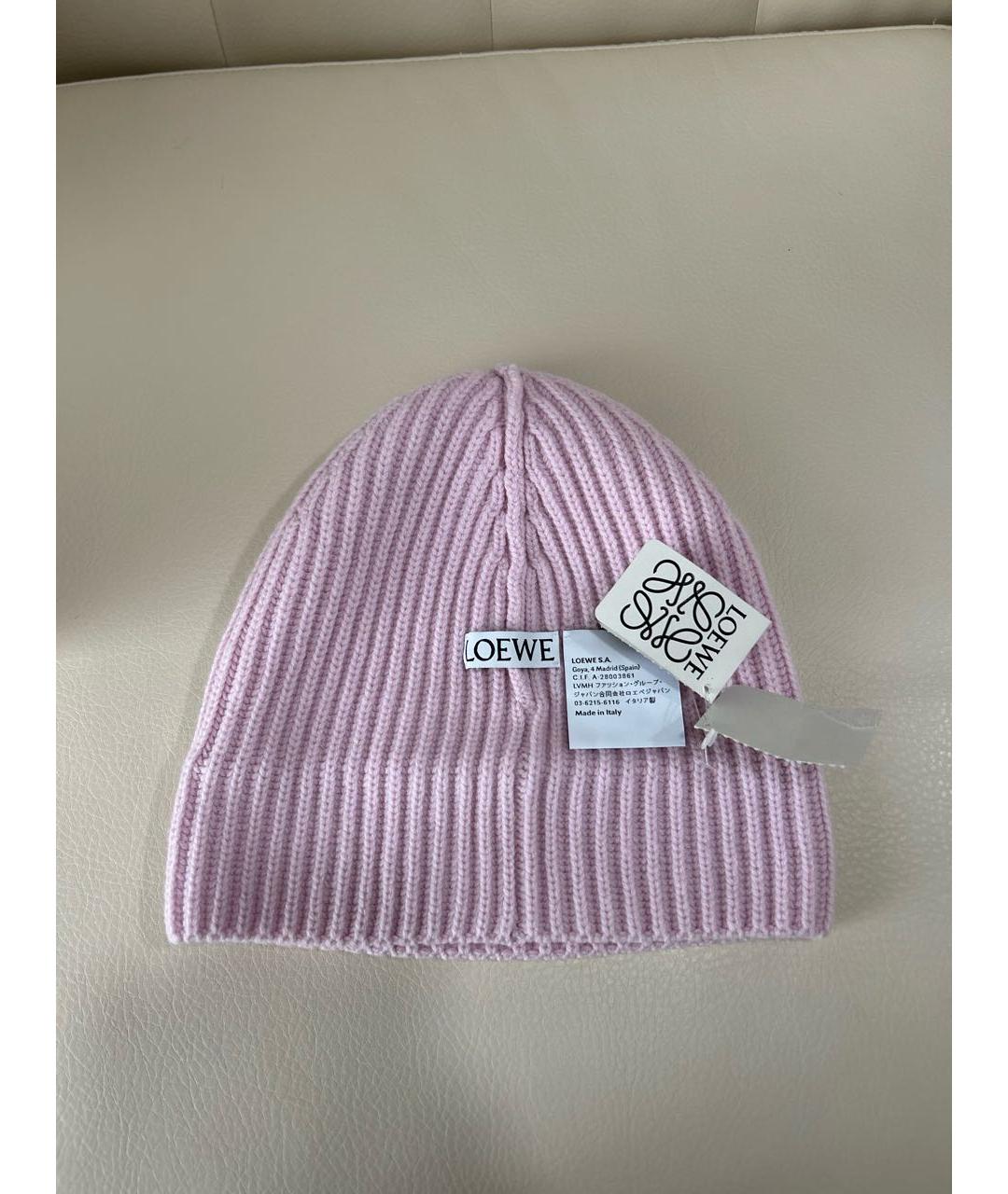LOEWE Розовая кашемировая шапка, фото 8