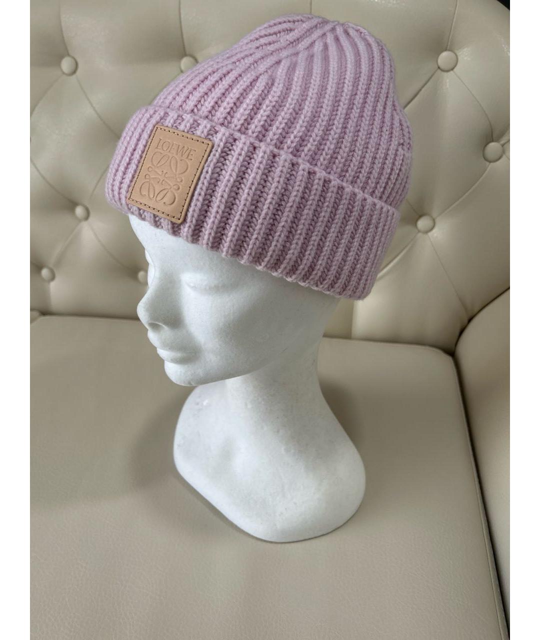 LOEWE Розовая кашемировая шапка, фото 6