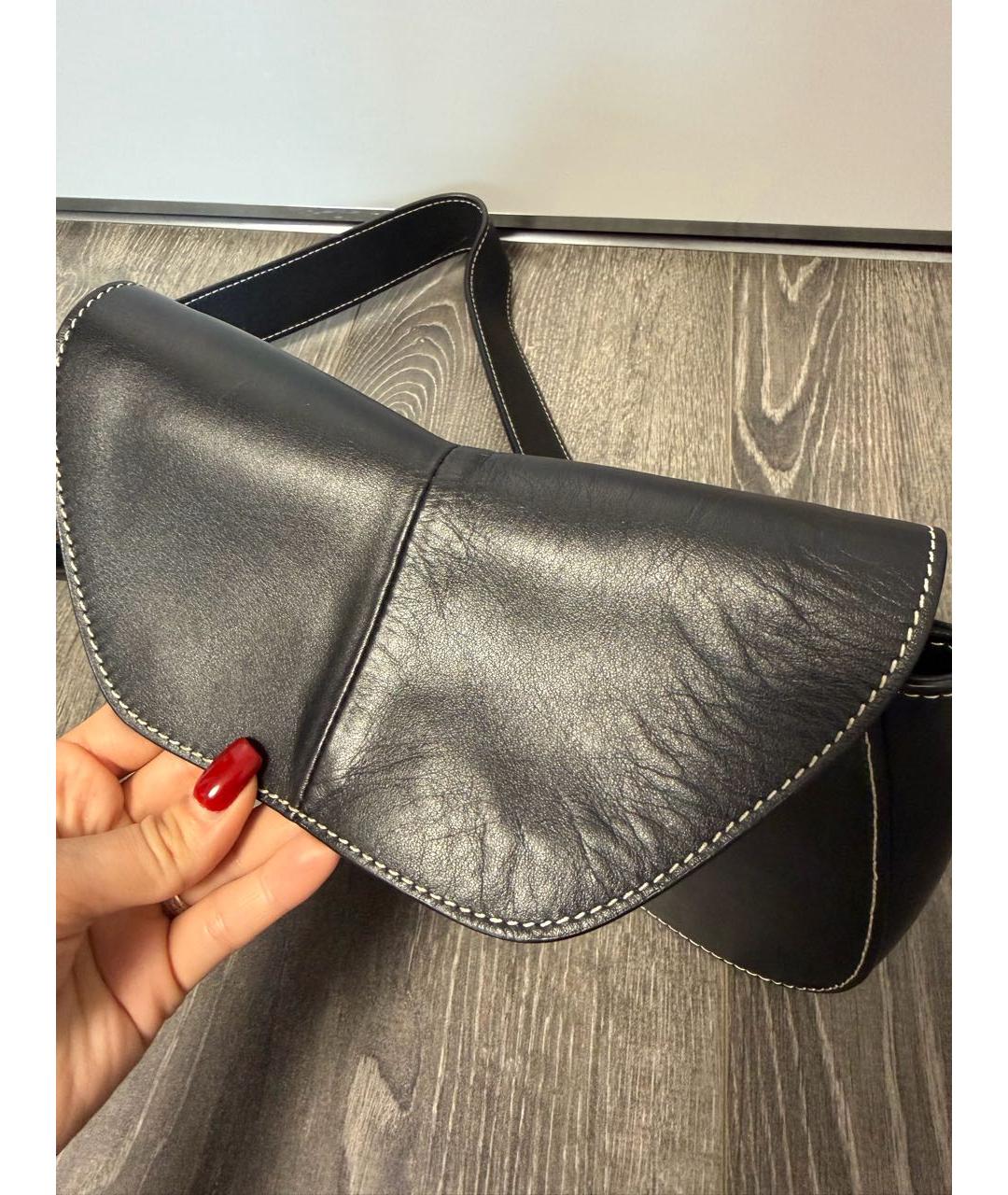 Elleme Черная кожаная сумка через плечо, фото 7