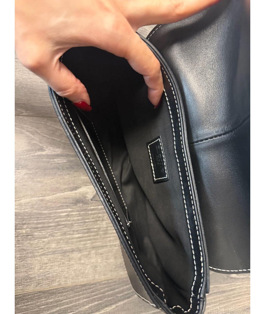 Elleme Черная кожаная сумка через плечо, фото 4