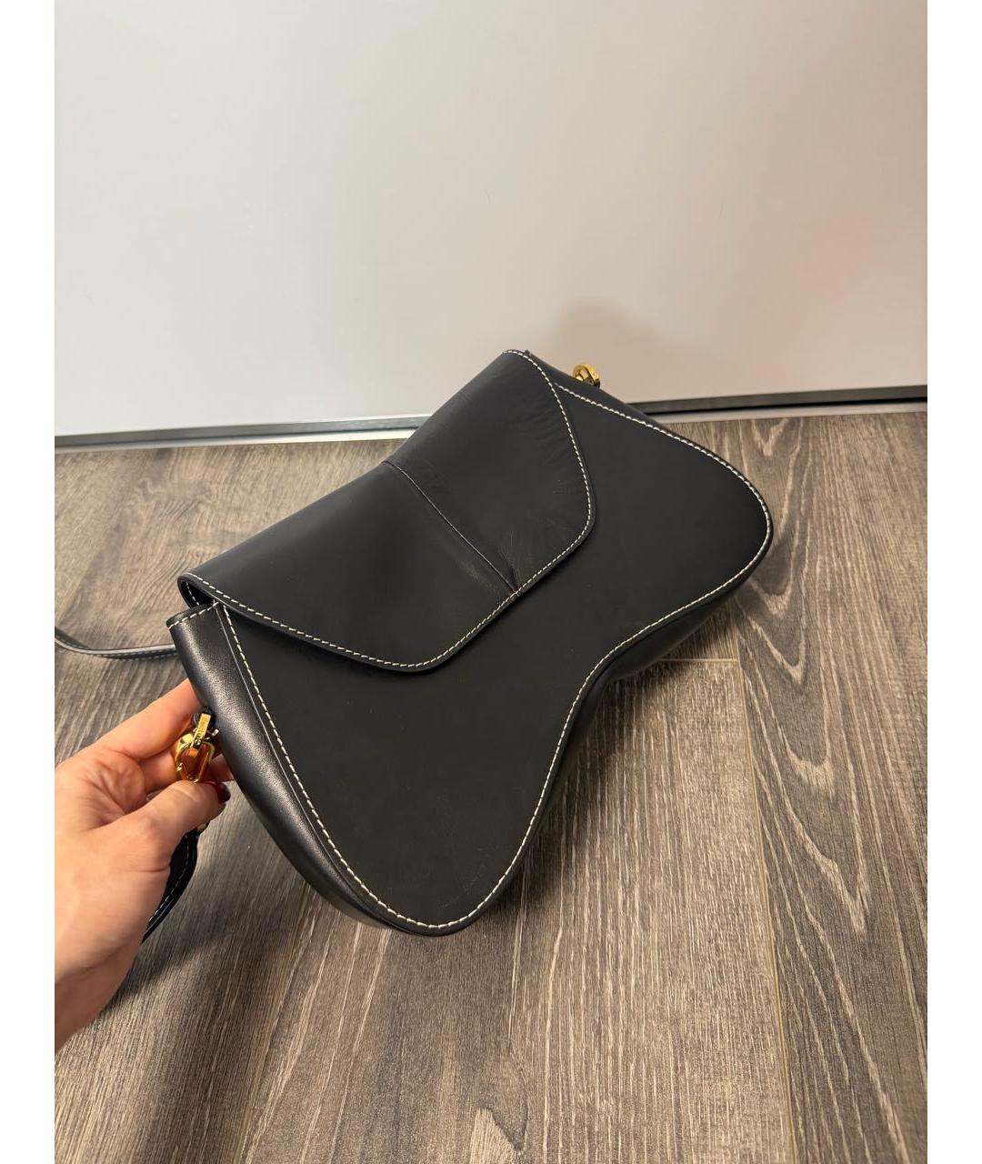 Elleme Черная кожаная сумка через плечо, фото 2