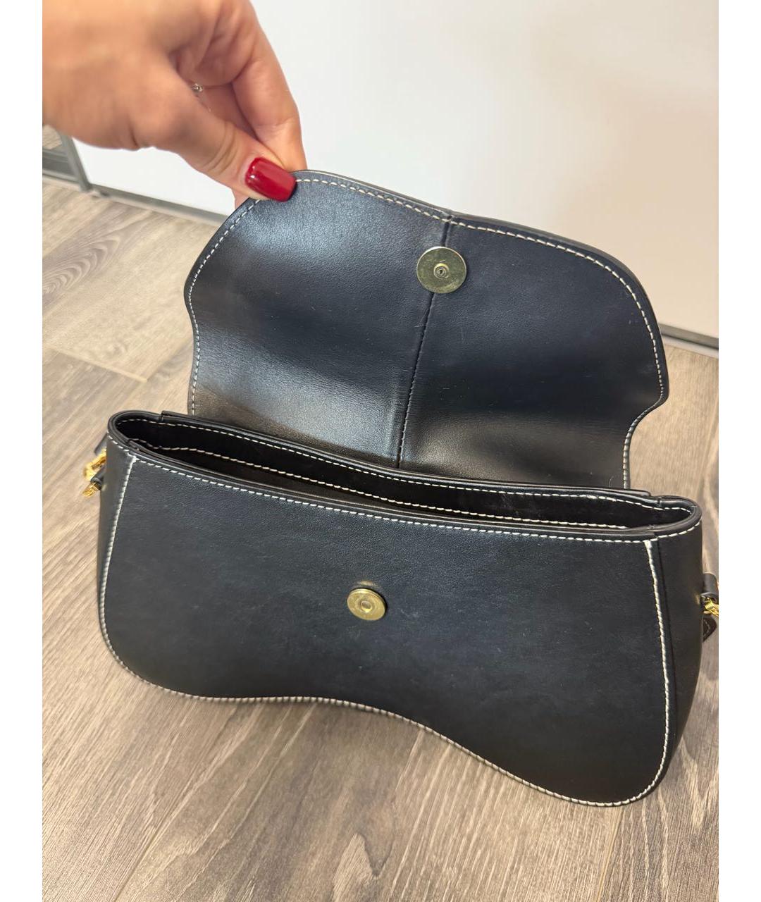 Elleme Черная кожаная сумка через плечо, фото 3