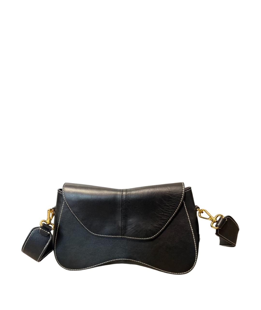 Elleme Черная кожаная сумка через плечо, фото 1