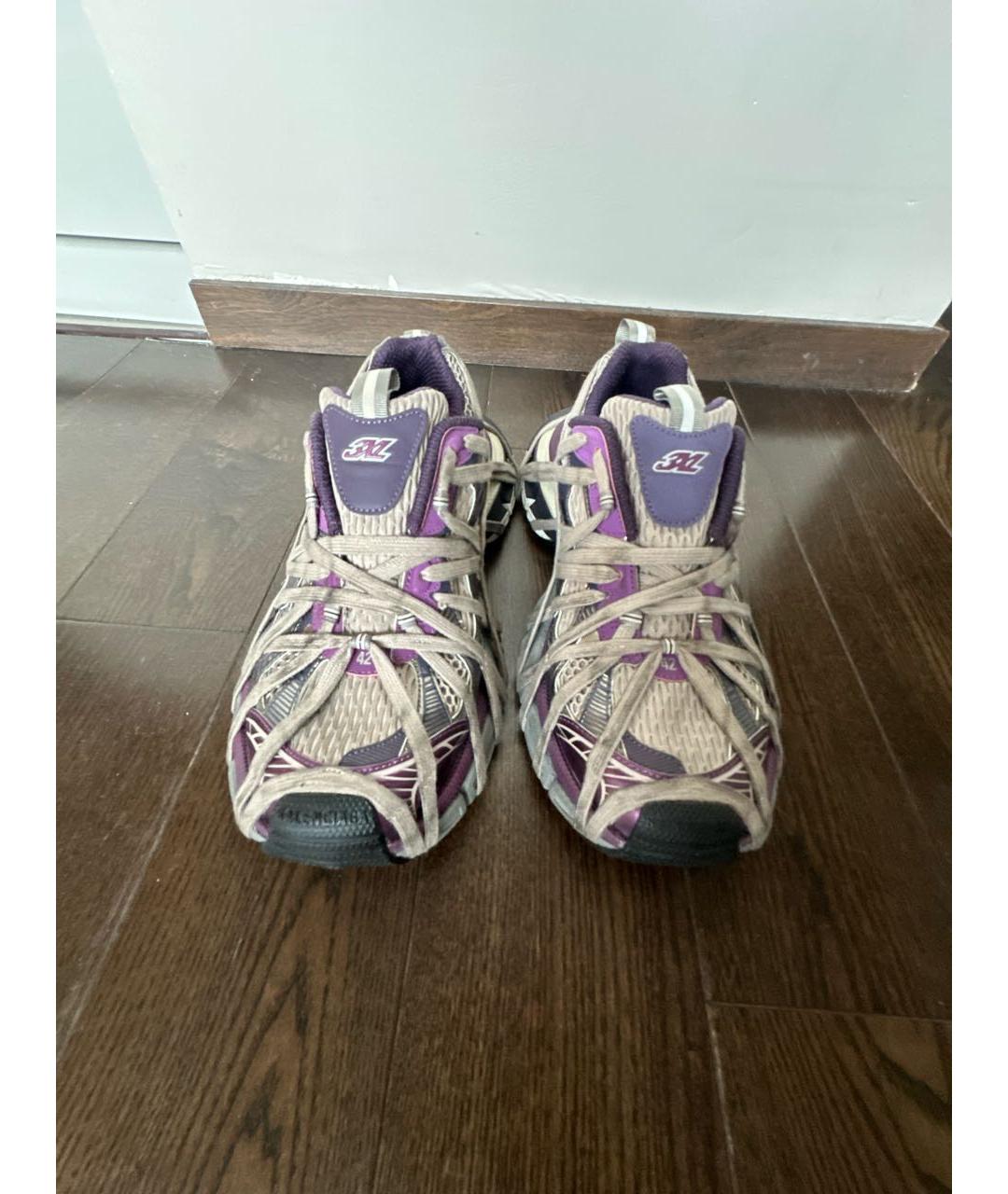 BALENCIAGA Серые текстильные низкие кроссовки / кеды, фото 2