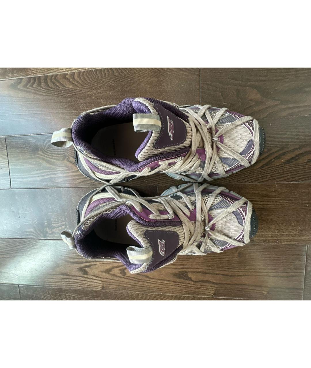 BALENCIAGA Серые текстильные низкие кроссовки / кеды, фото 3