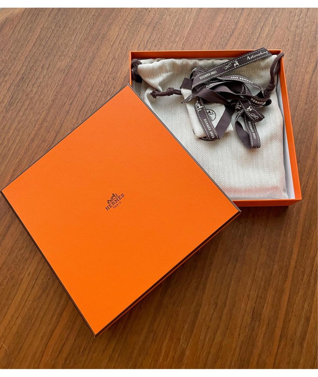 HERMES Оранжевый кожаный ремень, фото 4
