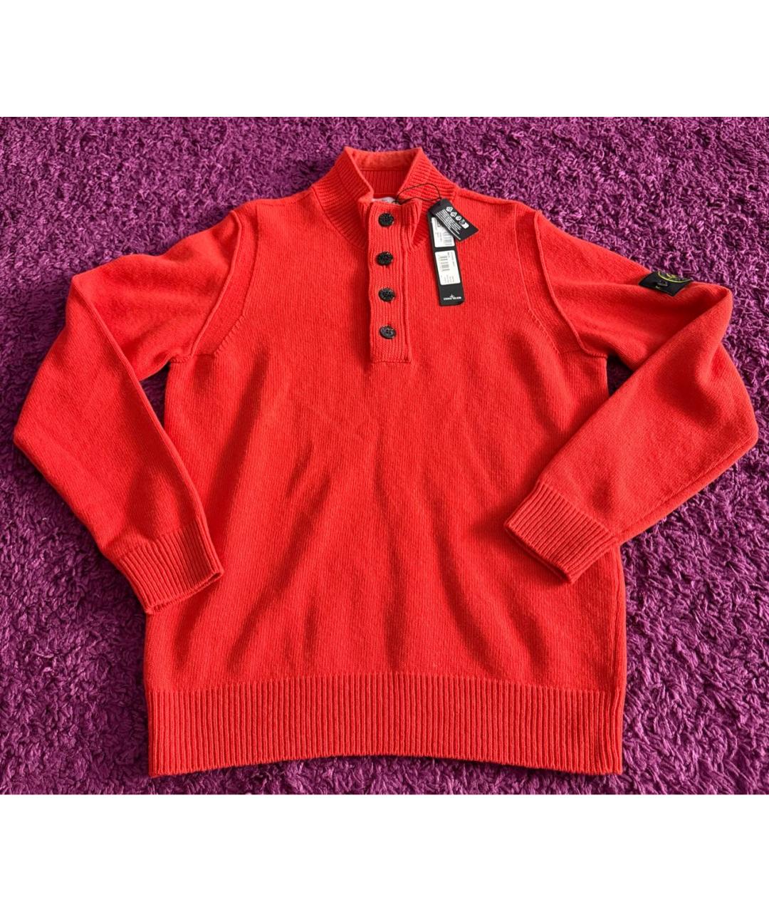 STONE ISLAND Красный шерстяной джемпер / свитер, фото 9