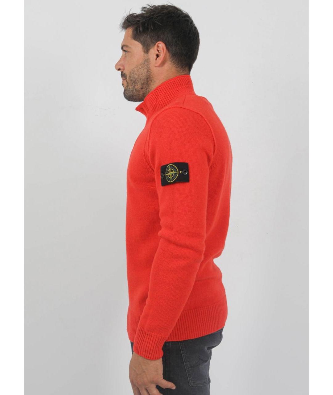 STONE ISLAND Красный шерстяной джемпер / свитер, фото 6