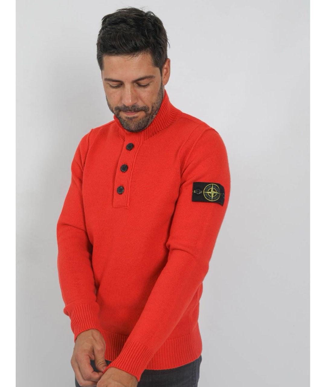 STONE ISLAND Красный шерстяной джемпер / свитер, фото 7