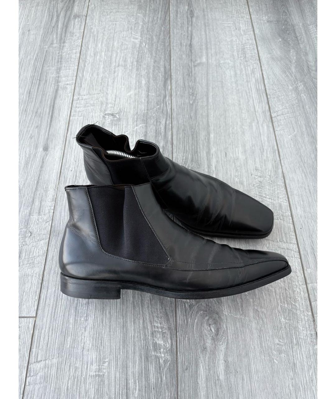 PRADA Черные высокие ботинки из лакированной кожи, фото 2