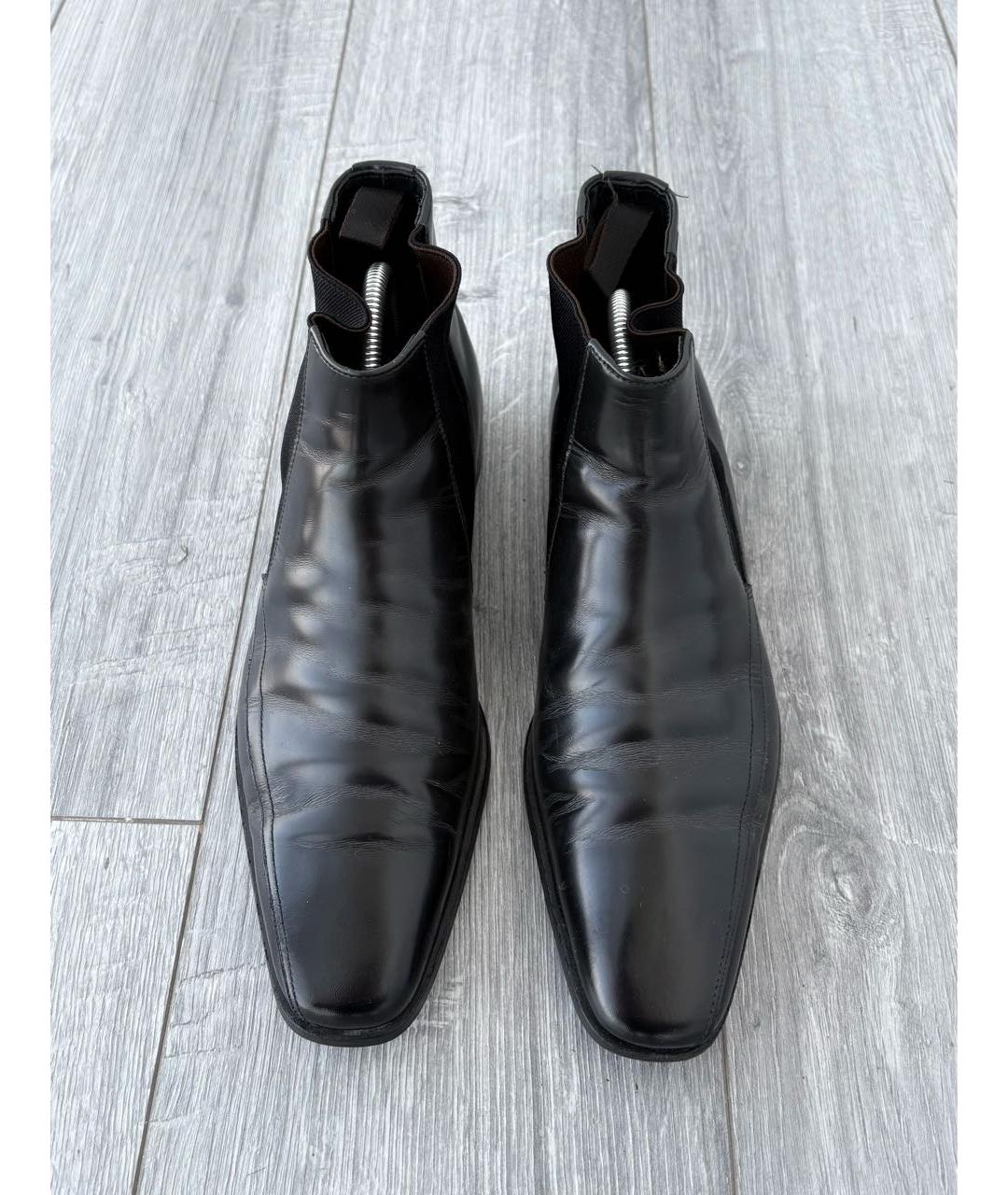 PRADA Черные высокие ботинки из лакированной кожи, фото 4