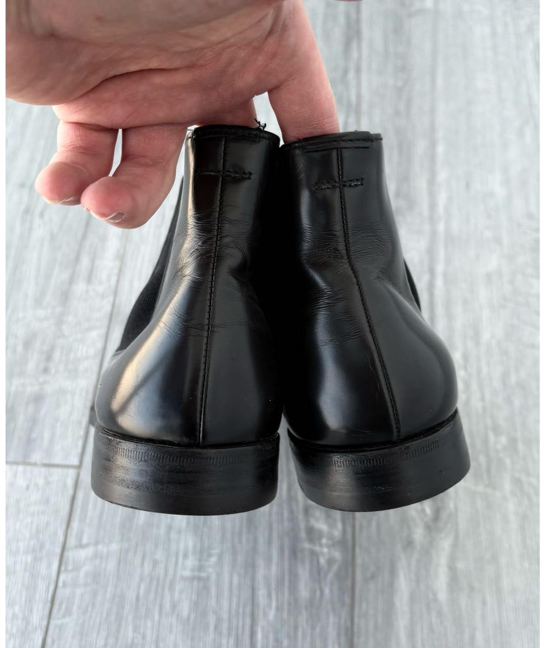 PRADA Черные высокие ботинки из лакированной кожи, фото 6