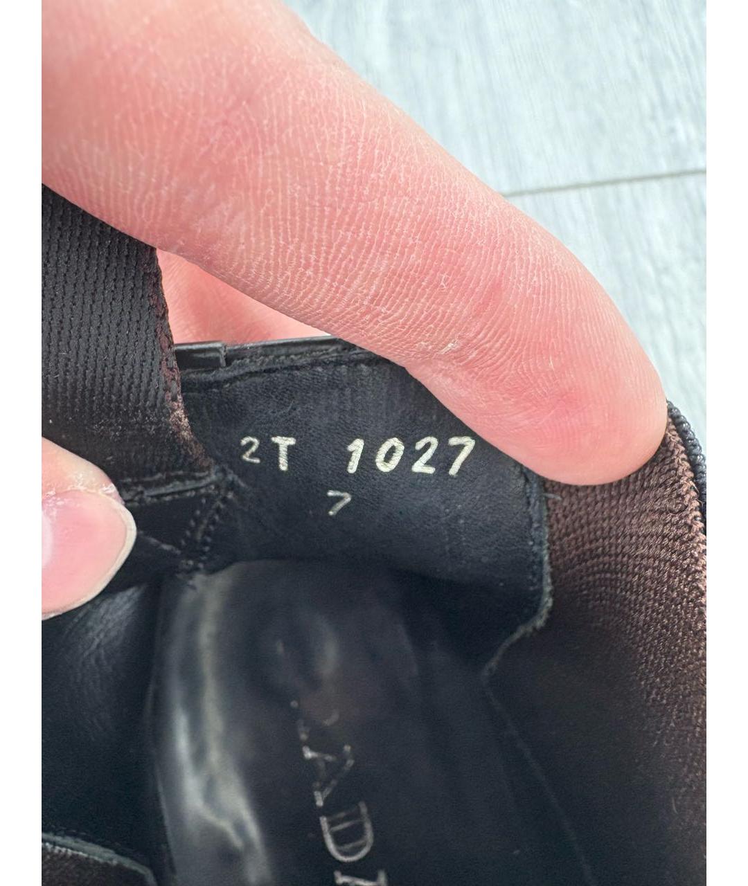 PRADA Черные высокие ботинки из лакированной кожи, фото 8