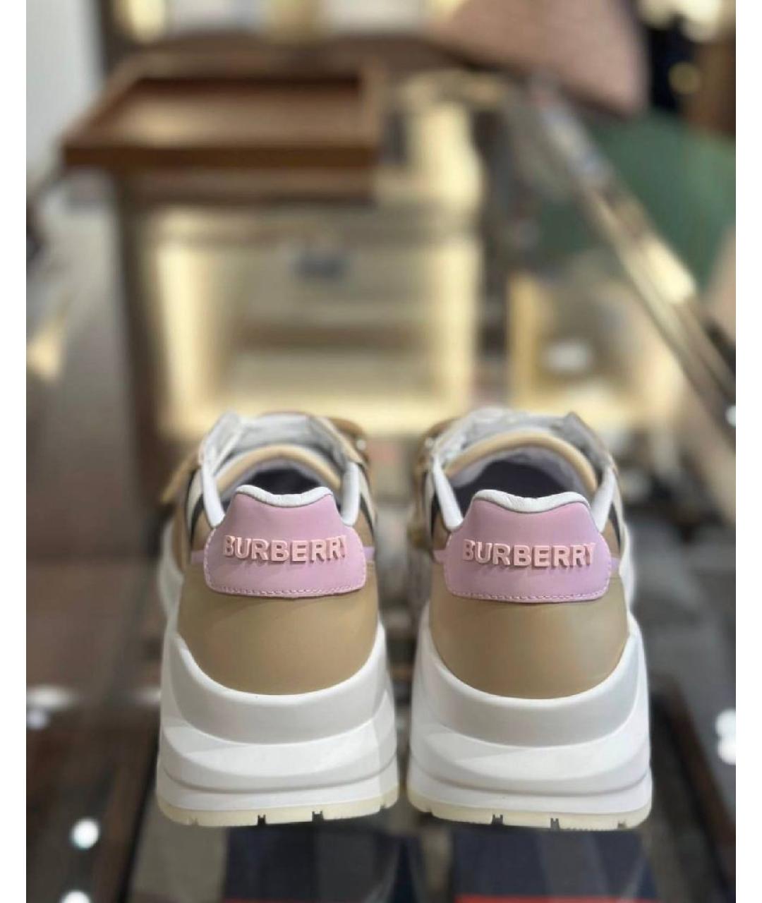BURBERRY Розовые кроссовки, фото 3