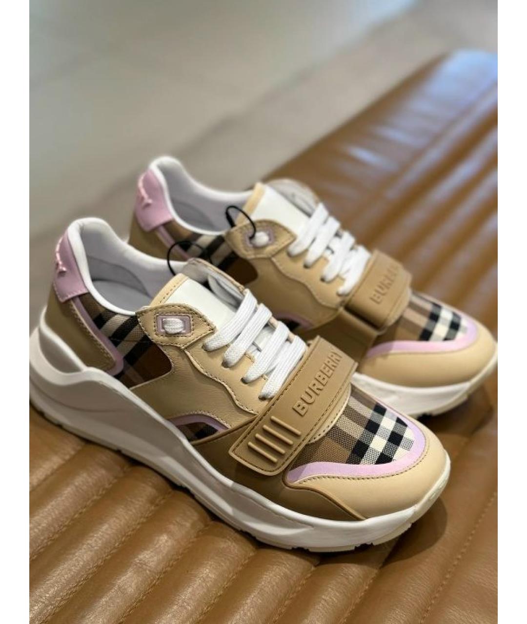 BURBERRY Розовые кроссовки, фото 4
