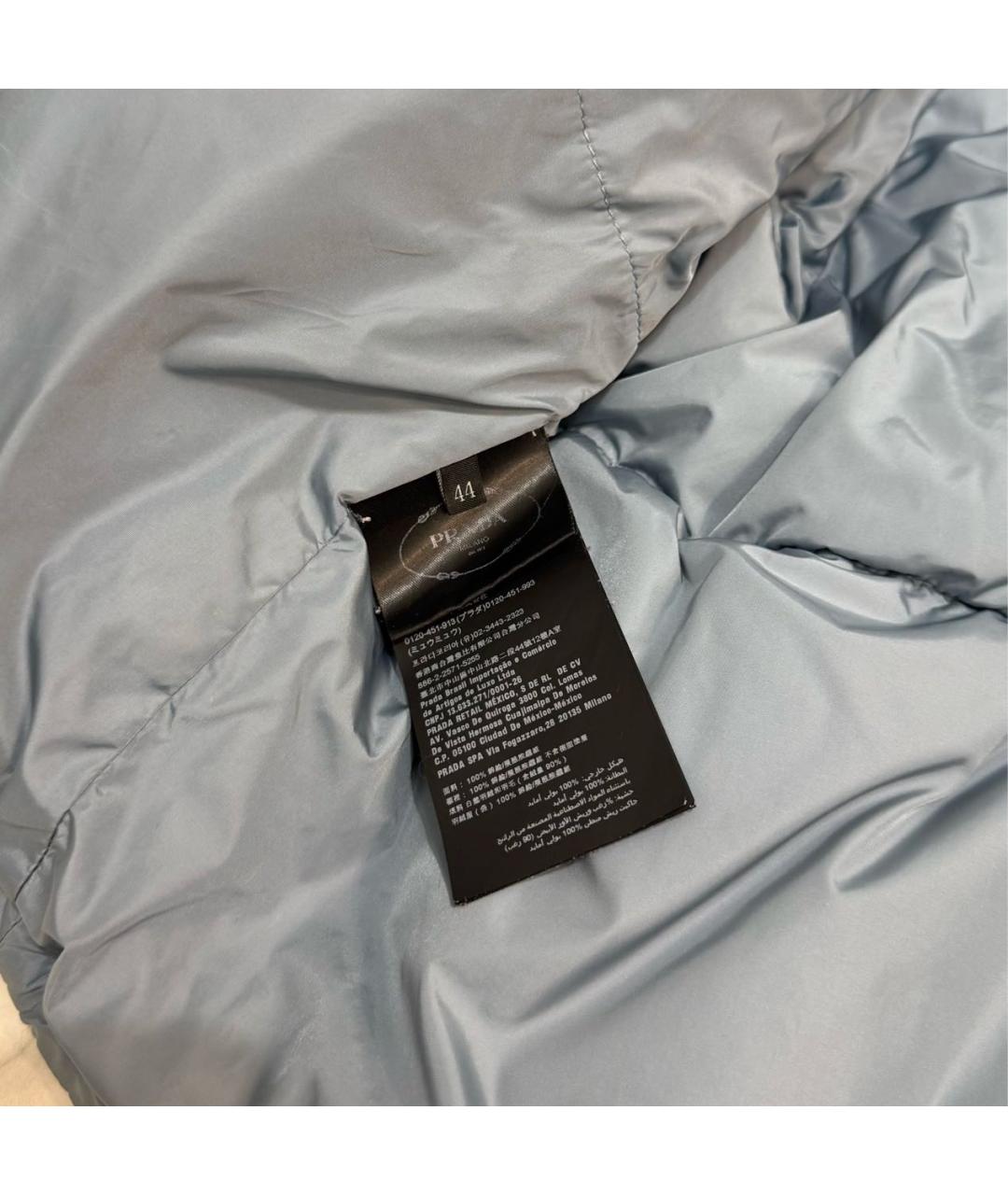 PRADA Черный полиамидовый пуховик, фото 5