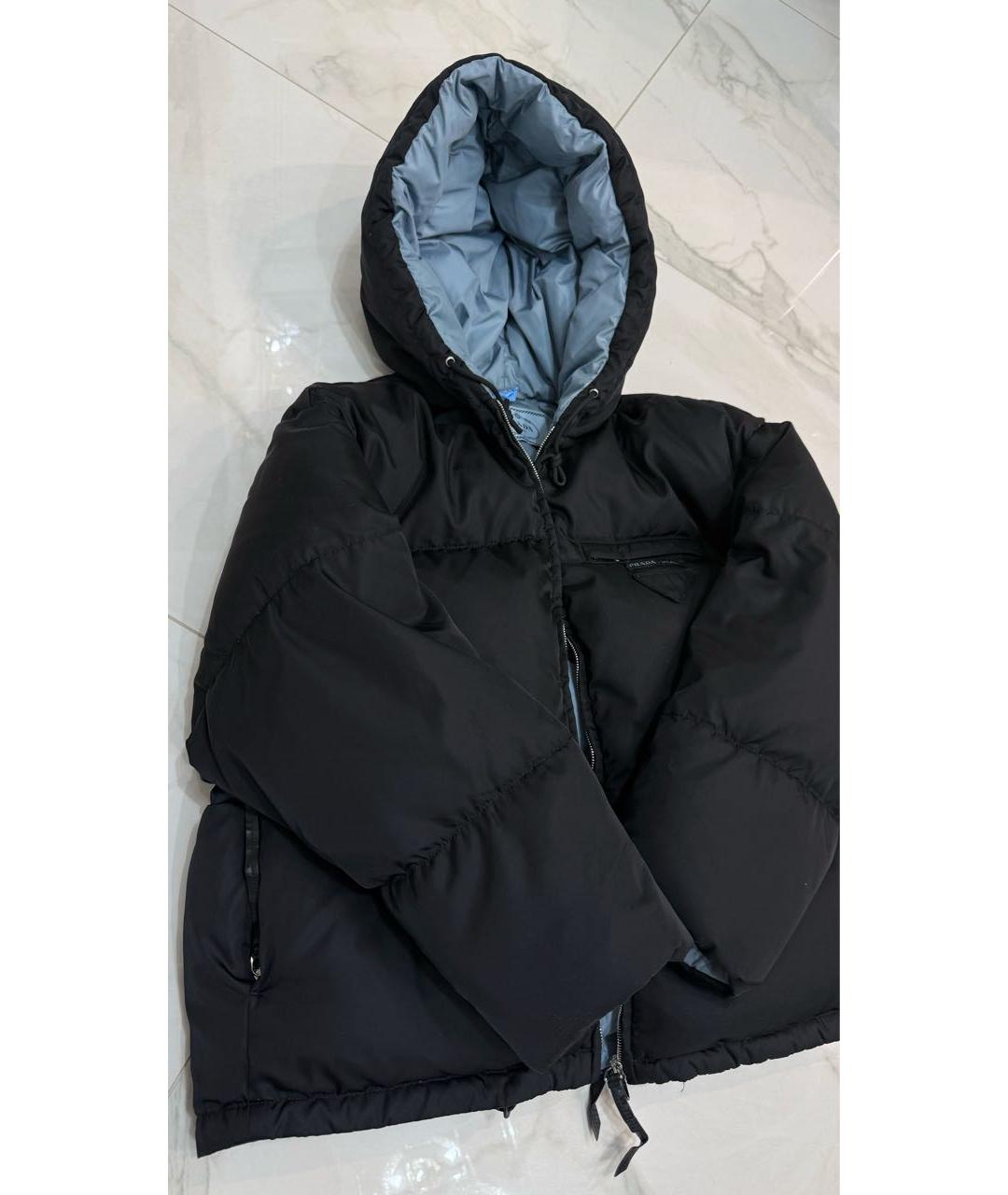 PRADA Черный полиамидовый пуховик, фото 3