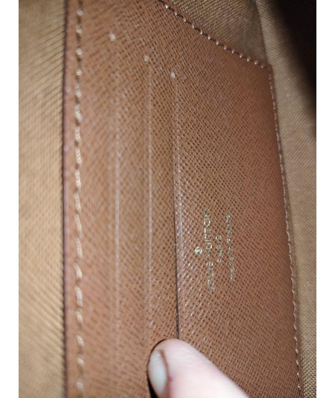 LOUIS VUITTON Коричневая сумка с короткими ручками из искусственной кожи, фото 4