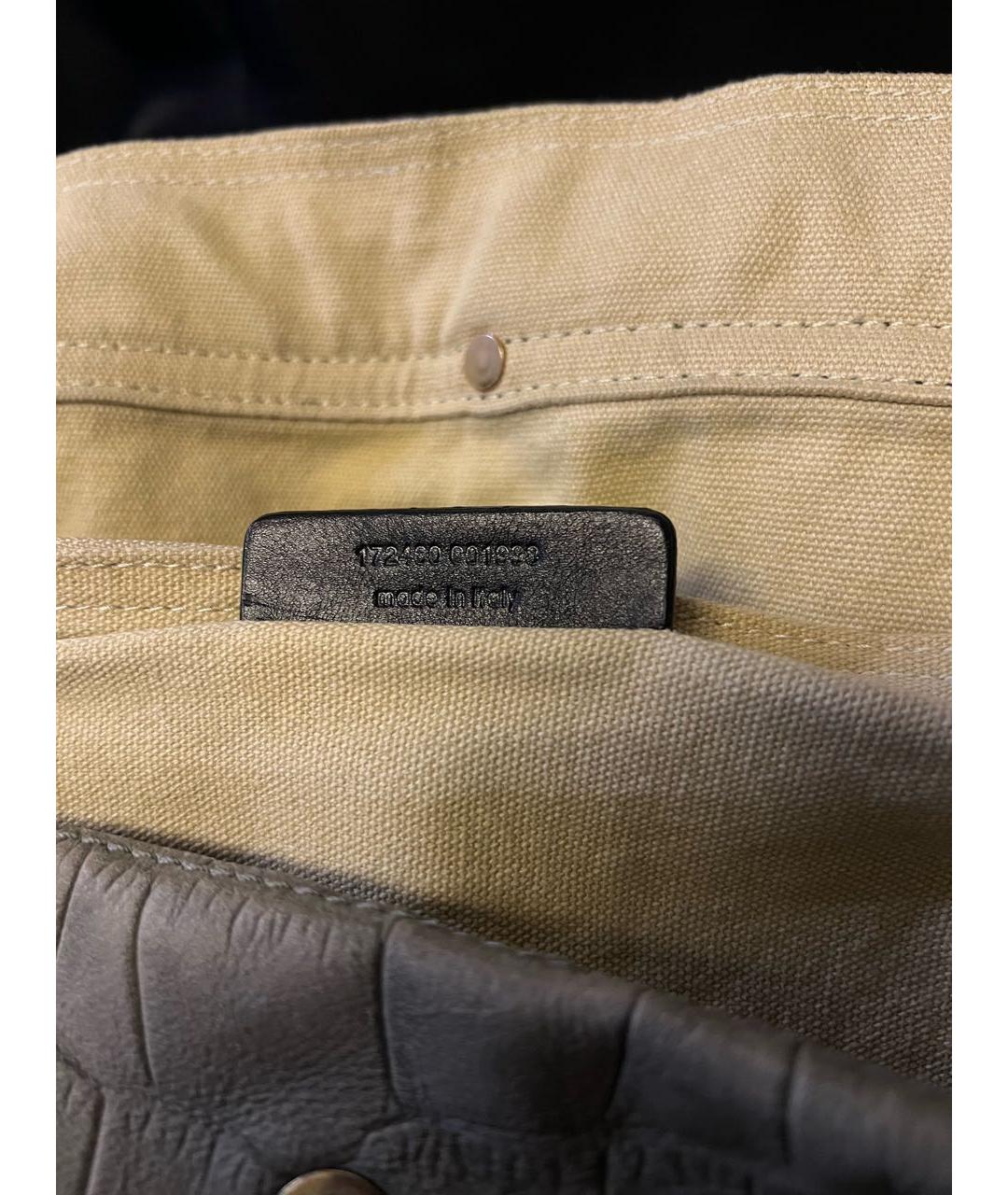 SAINT LAURENT Черная кожаная сумка с короткими ручками, фото 7