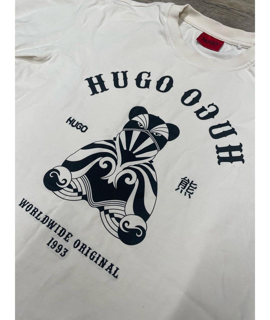 HUGO BOSS Бежевая хлопковая футболка, фото 2