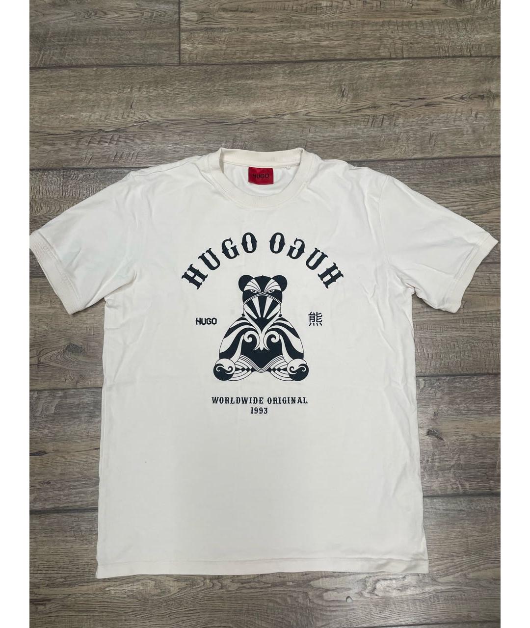 HUGO BOSS Бежевая хлопковая футболка, фото 5