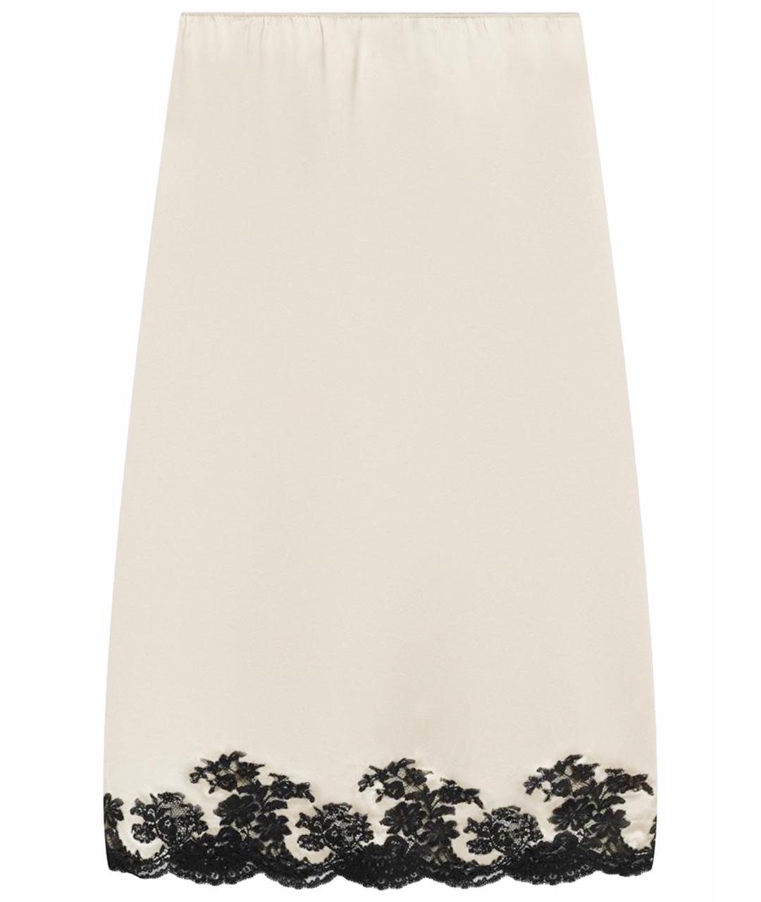 PRADA Бежевая шелковая юбка макси, фото 1