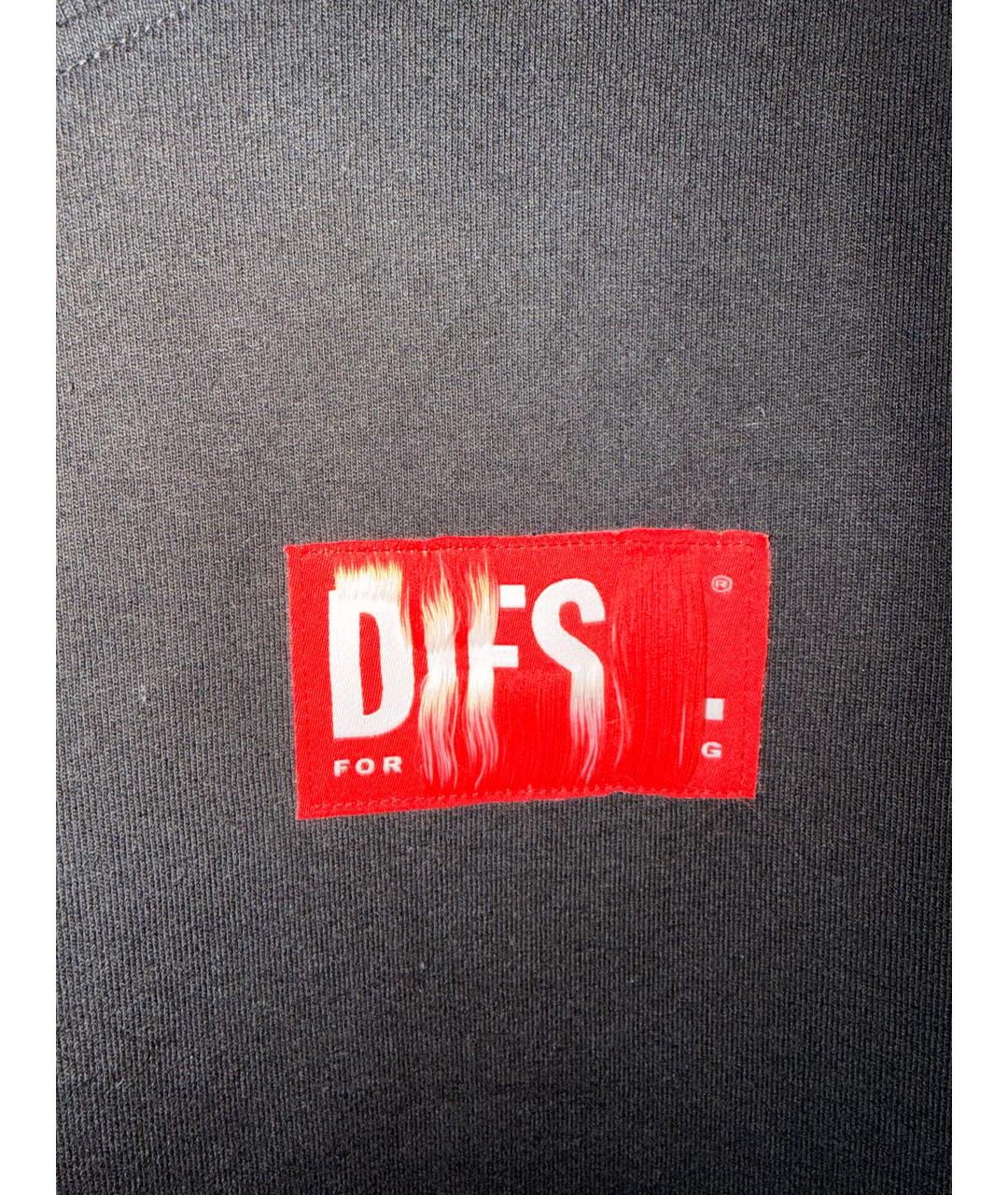 DIESEL Черная хлопковая футболка, фото 4